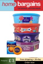 ASDA  Assorted Christmas Chocolate Tubs Selection - Pack of 5 - Bulk Buy of Roses, Heroes, Quality Street, Celebrations Chocolate Pralines & 1 Terry's Orange Chocolate with Topline Card for Chocolate Gifts - Image 2