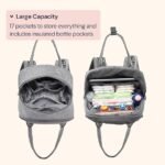 ASDA  BabbleRoo Baby Changing Bag Backpack, Nappy Changing Back Pack Diaper Bags with Changing Mat & Pacifier Holder for Mom & Dad - Image 7