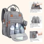 ASDA  BabbleRoo Baby Changing Bag Backpack, Nappy Changing Back Pack Diaper Bags with Changing Mat & Pacifier Holder for Mom & Dad - Image 4