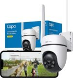Tapo C501GW Pan/Tilt 4G LTE Outdoor Security Camera, No WiFi Needed, 1080P Full HD, 360° Motion Tracking, No Monthly Fee, AI Detection, Starlight Colour Night Vision, Dual Mode 4G SIM card or PoE