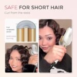 TYMO ROVY Hair Waver Crimper - Hair Curler, Deep Waver Curling Iron, Ionic Curling Wand with Ceramic Tourmaline Barrel for Women, Anti-Scald, Quick & Easy, Dual Voltage, Pink 25mm - Image 4