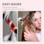 TYMO ROVY Hair Waver Crimper - Hair Curler, Deep Waver Curling Iron, Ionic Curling Wand with Ceramic Tourmaline Barrel for Women, Anti-Scald, Quick & Easy, Dual Voltage, Pink 25mm - Image 3