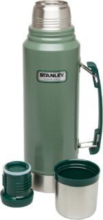Stanley 1913 Classic Legendary Thermal Flask 1L - Keeps 24 Hours Hot Or Cold - Stainless Steel Insulated Bottle - BPA-Free - Dishwasher Safe - Leakproof Lid Serves As A Cup - Hammertone Green - Image 2