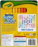 ASDA CRAYOLA - Super Tips Marker Set, Washable Markers, 100 Unique Colors, Art Set for Kids, 100 Count - Image 2