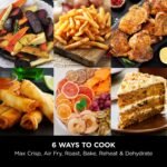 Ninja Air Fryer MAX PRO, 6.2L, Uses No Oil, Large Square Single Drawer, Roast, Bake, Air Fry, Family Size, Non-Stick, Dishwasher Safe Basket & Crisper Plate, Silicone Tongs, Black & Copper, AF180UKCP - Image 5