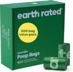 Earth Rated Dog Poo Bags Value Pack, Leak-Proof and Extra-Thick Pet Waste Bags for Big and Small Dogs, Refill Rolls, Lavender Scented, 600 Count